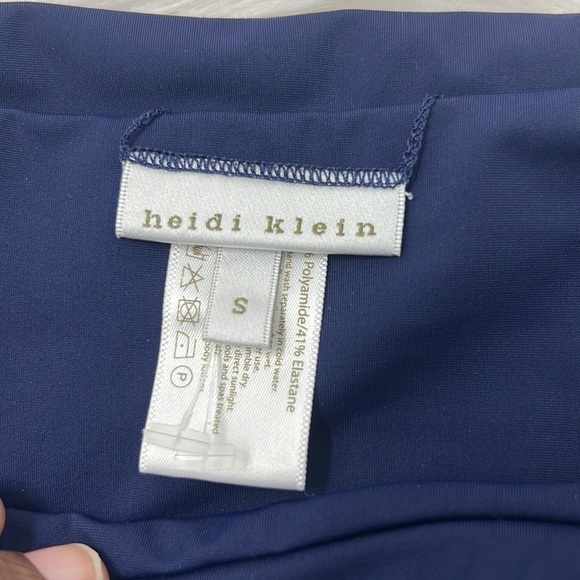 Heidi Klein Fold over stretch-woven bikini bottoms Women’s Small Navy - Picture 3 of 5
